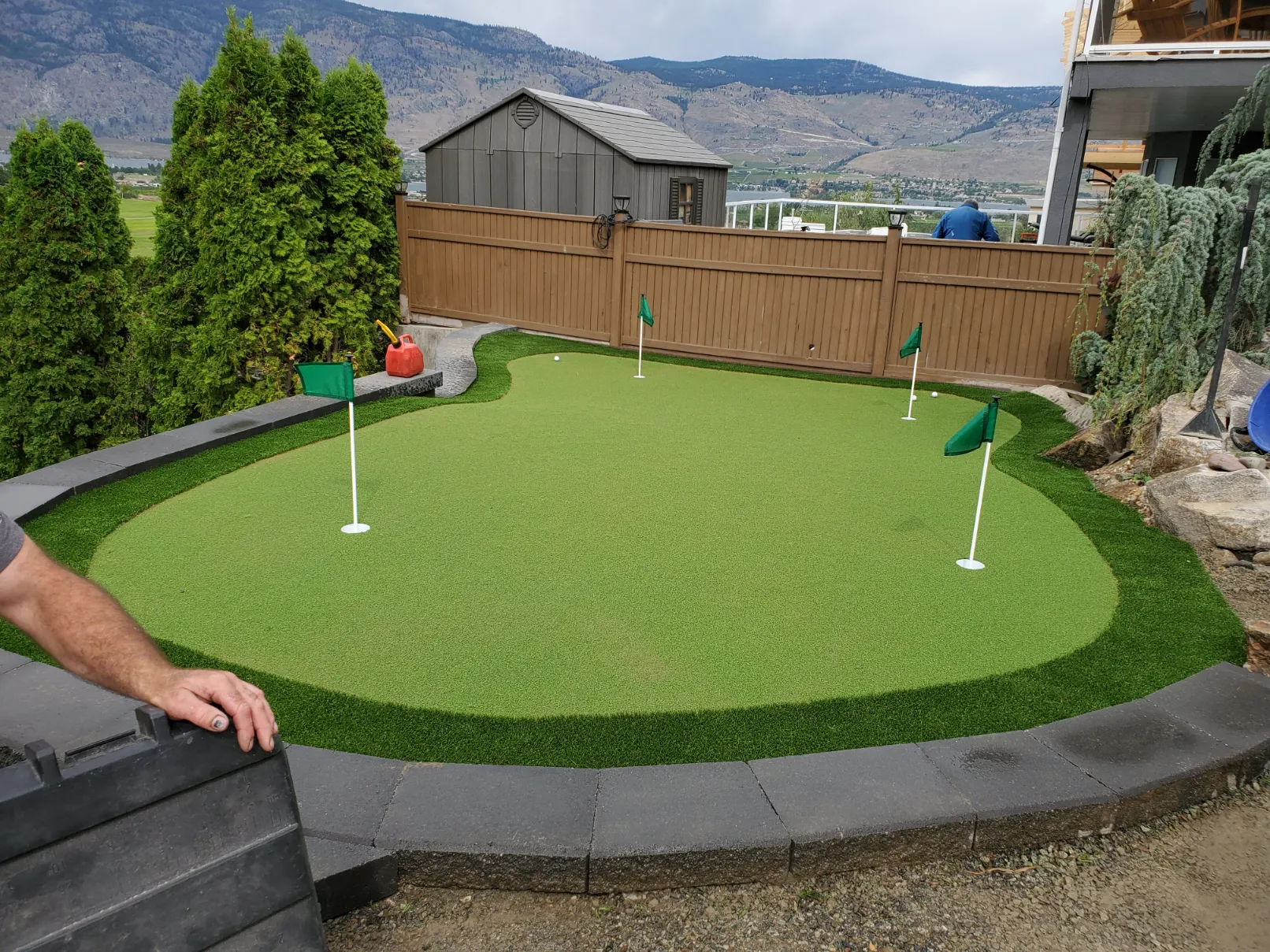 Artificial turf installation in Osoyoos and Oliver BC