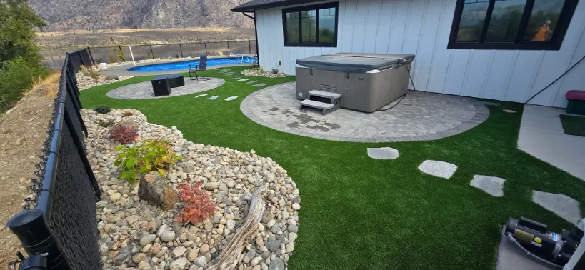Artificial turf installation in Osoyoos and Oliver BC