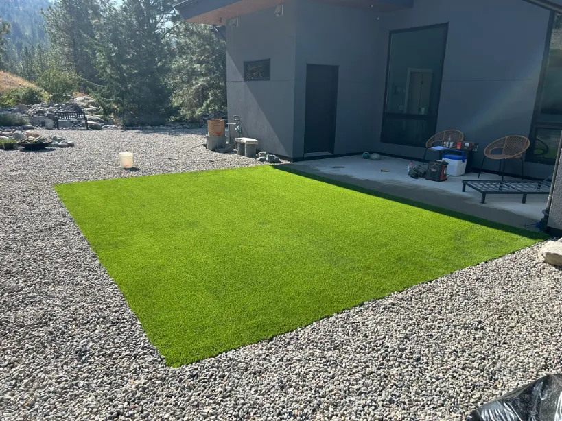 Artificial turf installation in Osoyoos and Oliver BC