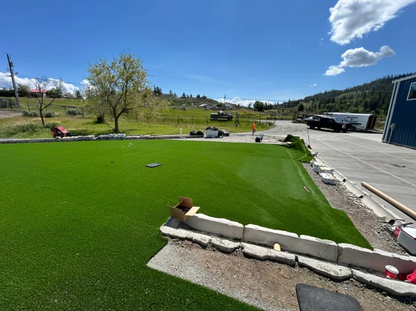 Artificial turf installation in Osoyoos and Oliver BC