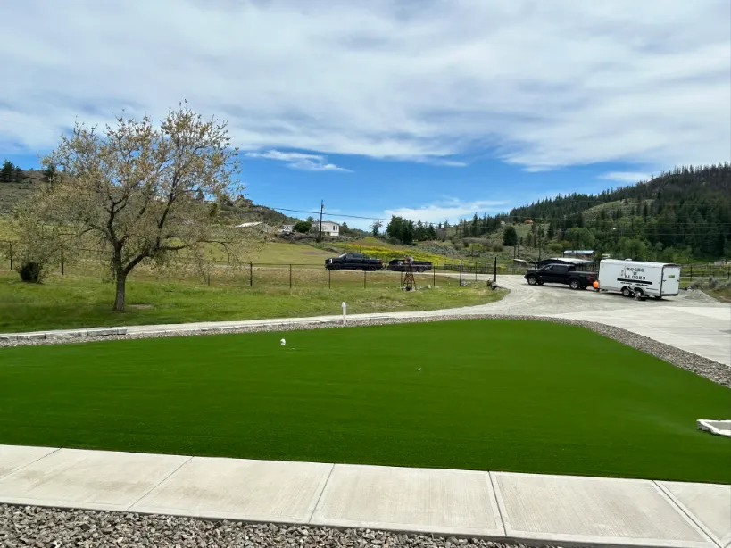 Artificial turf installation in Osoyoos and Oliver BC