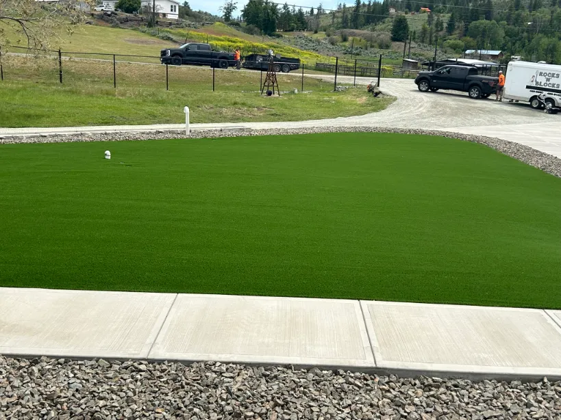 Artificial turf installation in Osoyoos and Oliver BC