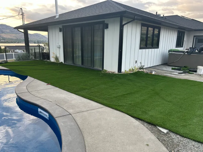 Artificial turf installation in Osoyoos and Oliver BC
