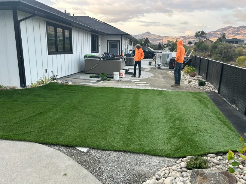 Artificial turf installation in Osoyoos and Oliver BC