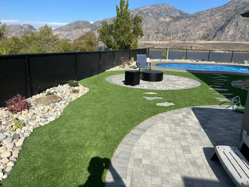 Artificial turf installation in Osoyoos and Oliver BC