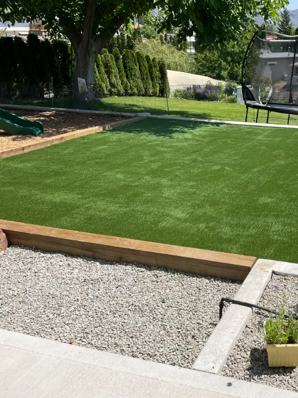 Artificial turf installation in Osoyoos and Oliver BC
