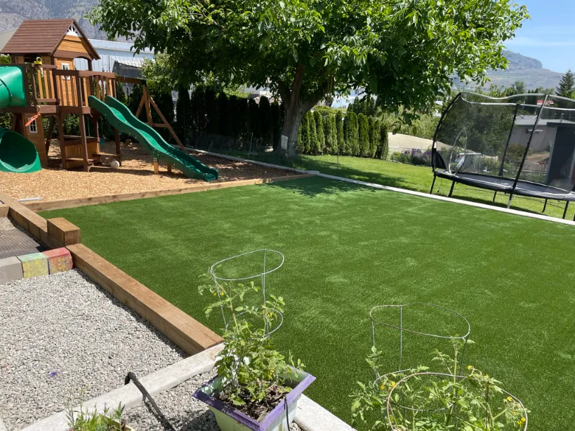 Artificial turf installation in Osoyoos and Oliver BC