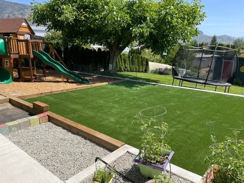 Artificial turf installation in Osoyoos and Oliver BC