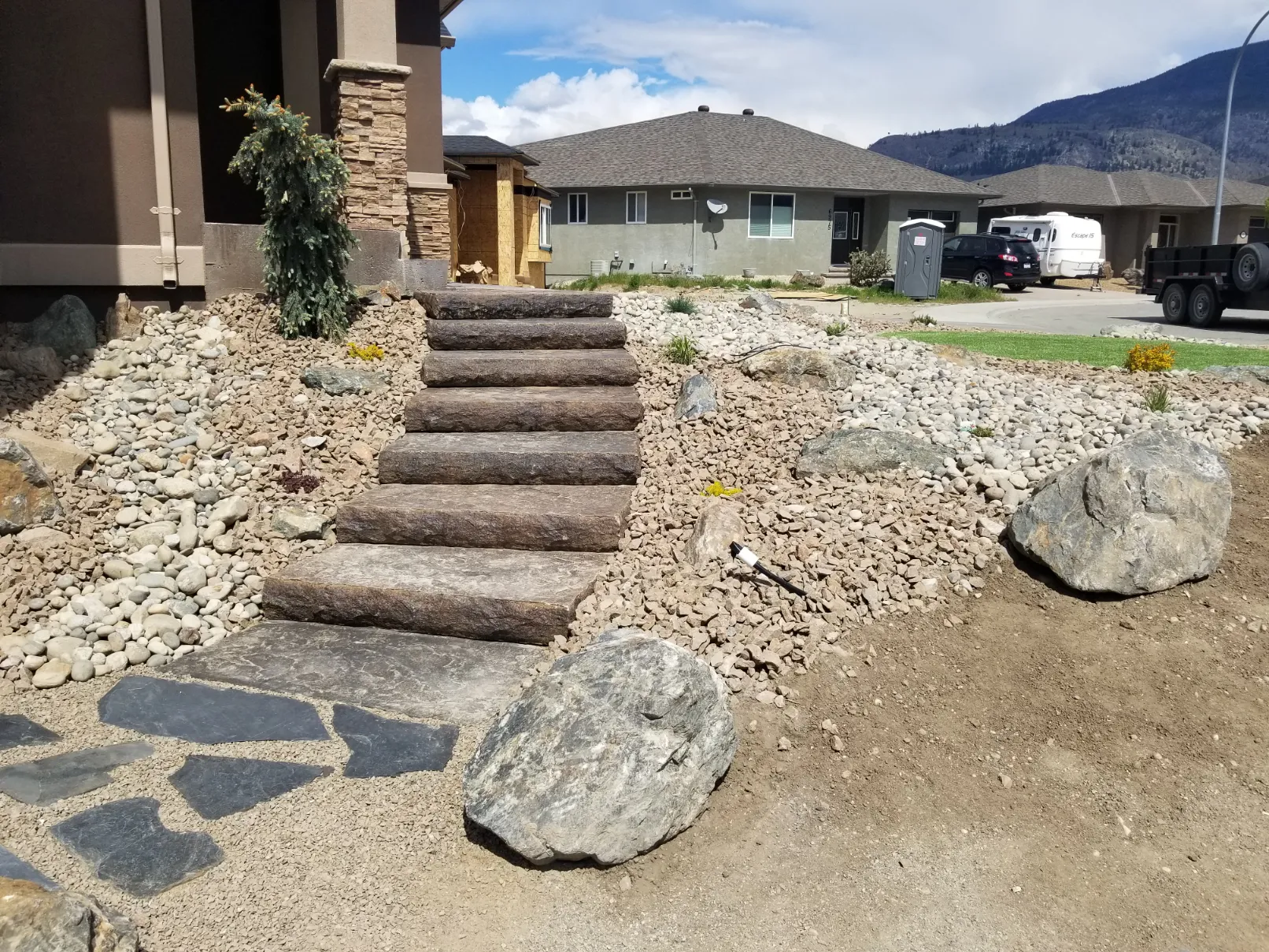 Landscape stairway in Osoyoos and Oliver BC