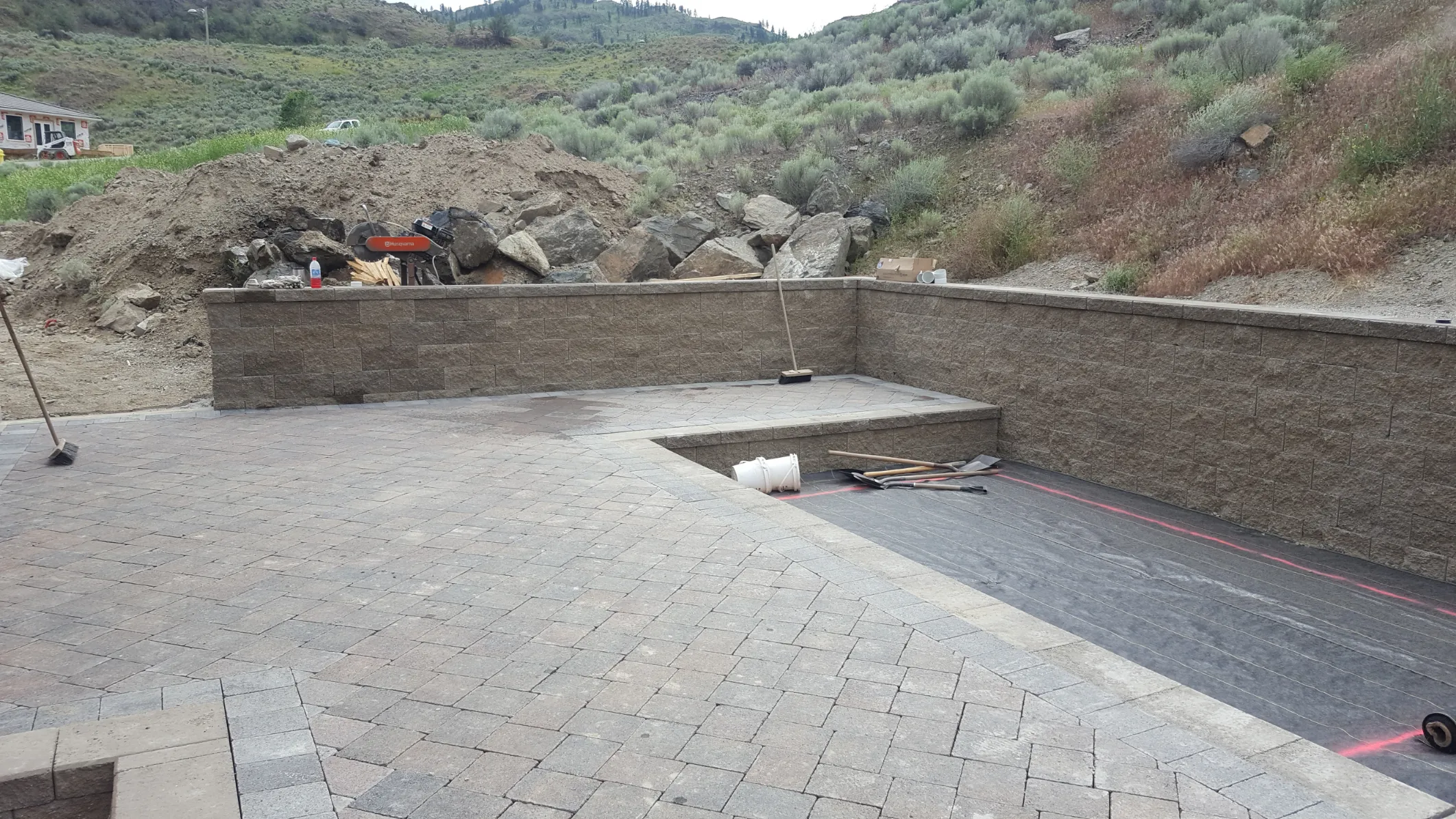 Paving stone project in Osoyoos and Oliver BC