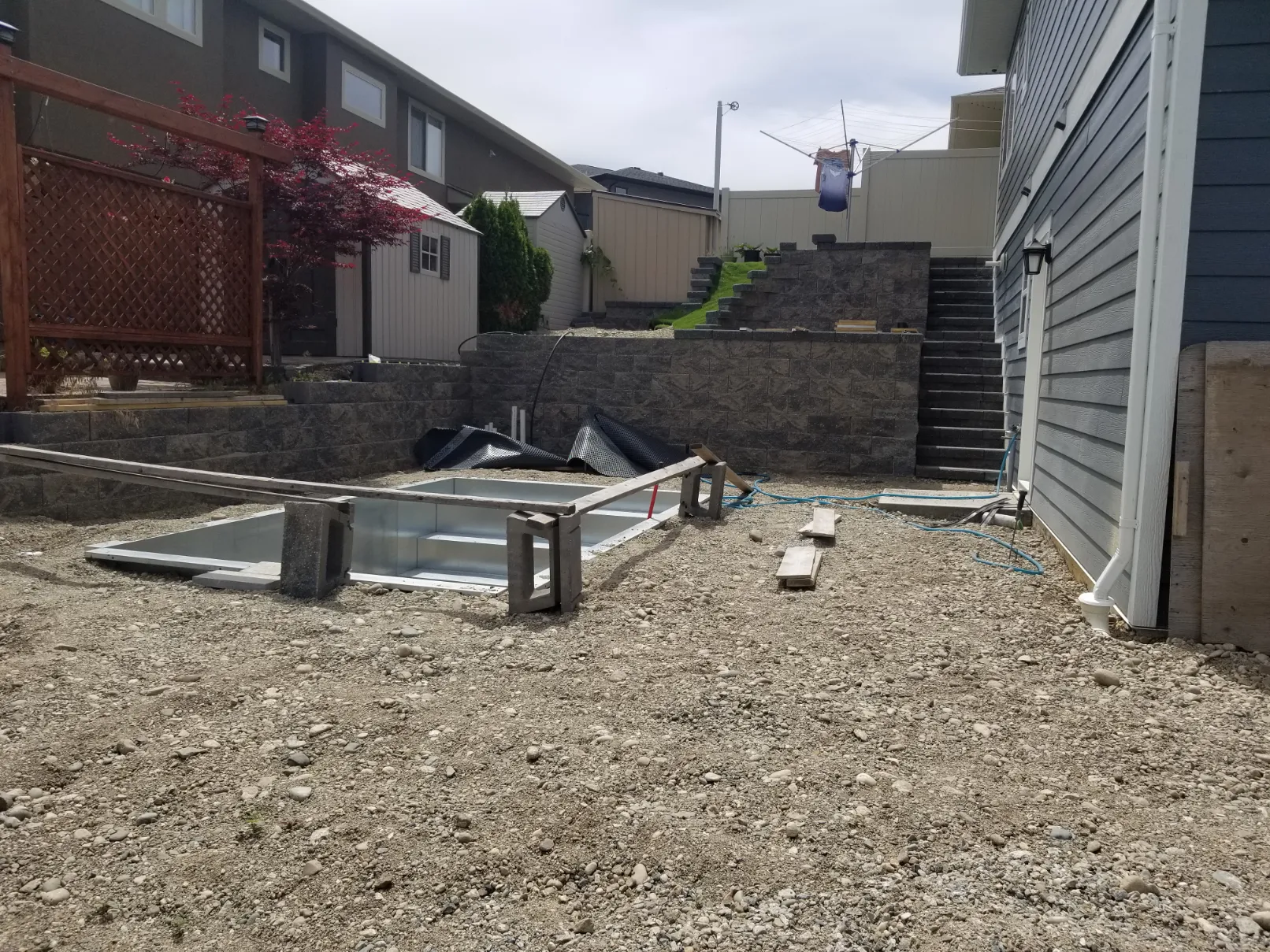 Retaining wall project in Osoyoos and Oliver BC