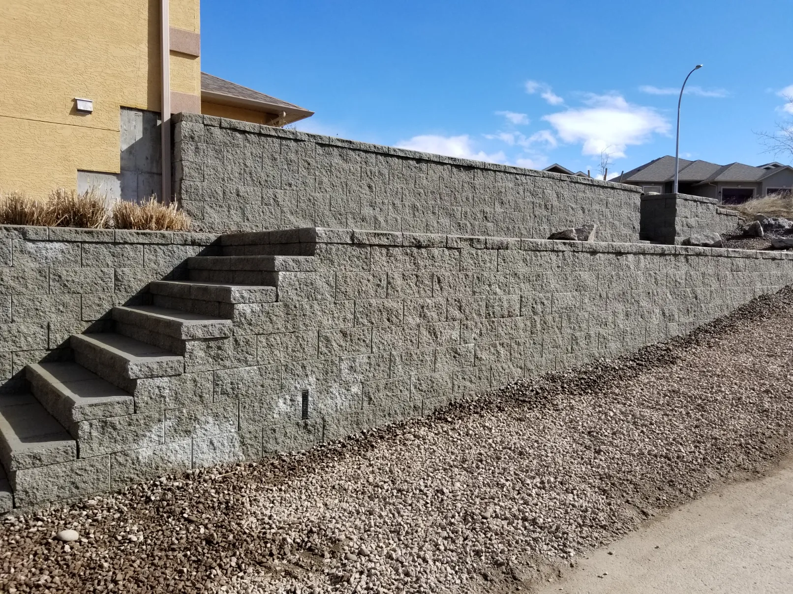 Retaining wall project in Osoyoos and Oliver BC