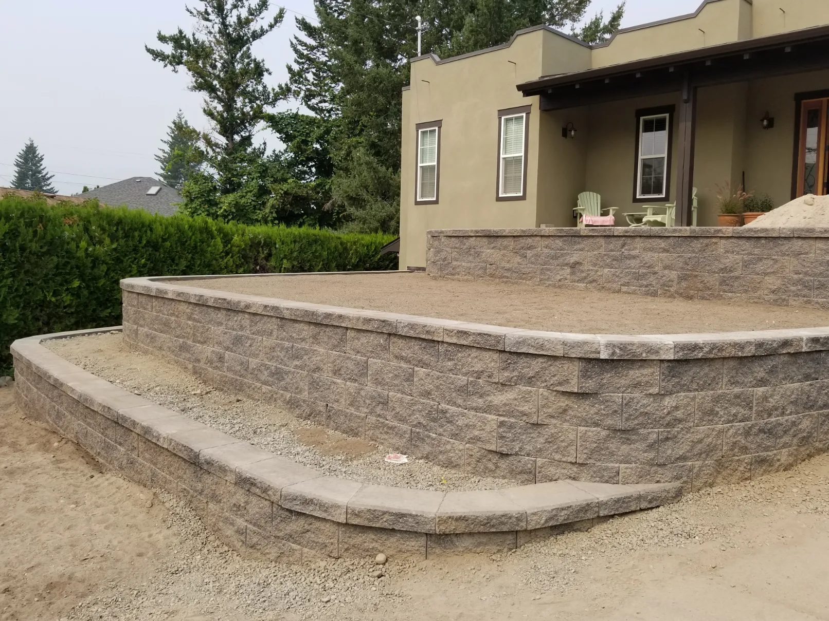 Retaining wall project in Osoyoos and Oliver BC