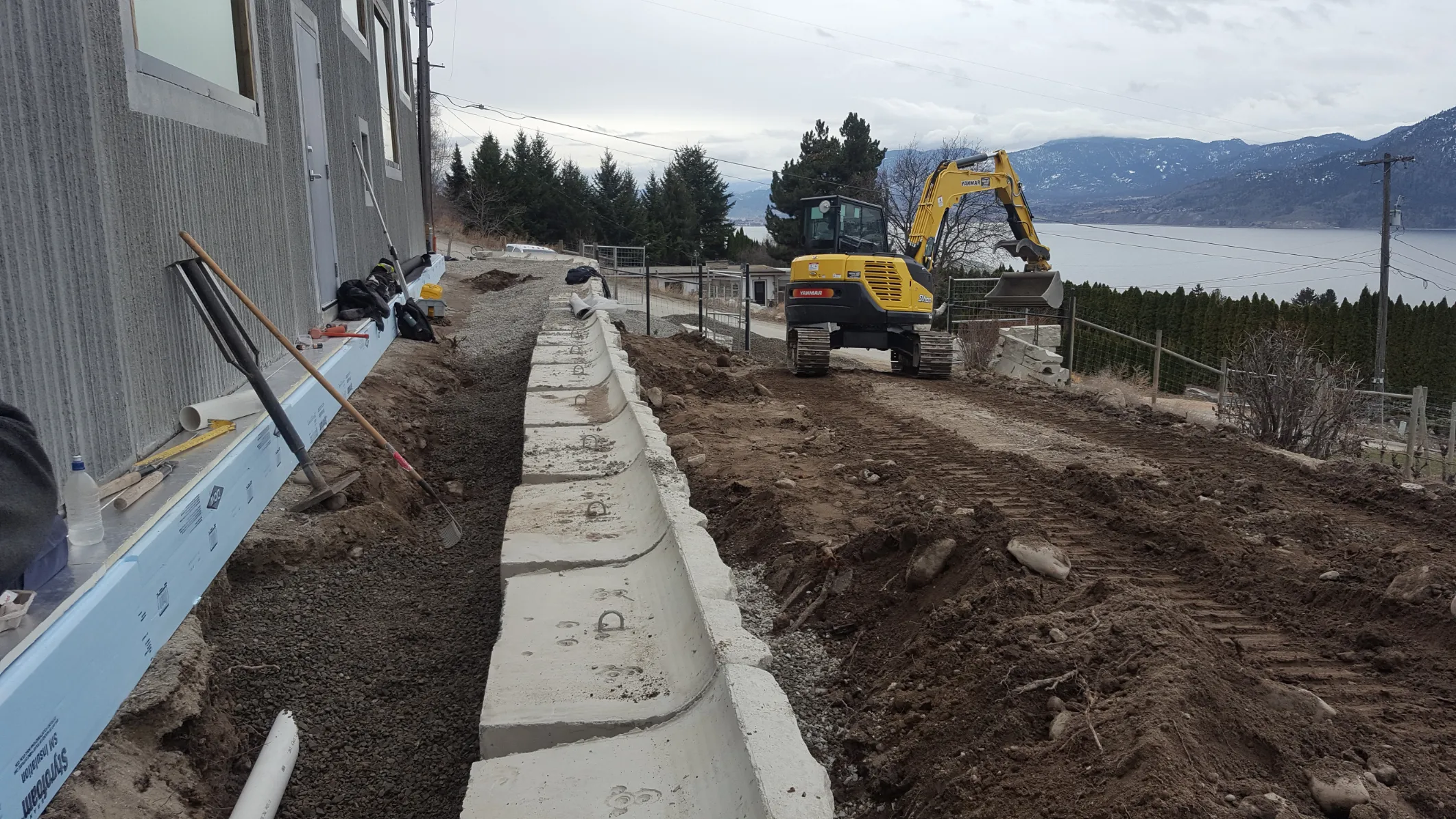 Retaining wall project in Osoyoos and Oliver BC