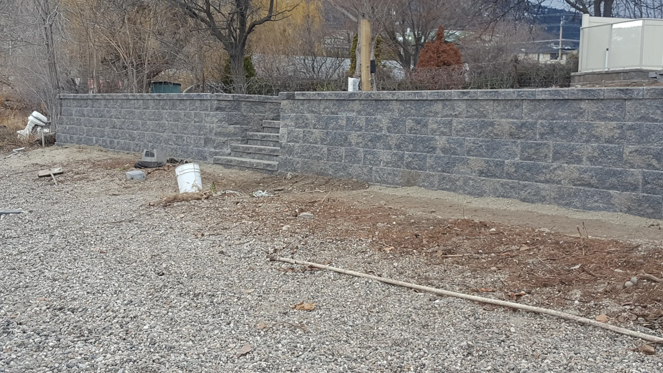 Retaining wall project in Osoyoos and Oliver BC