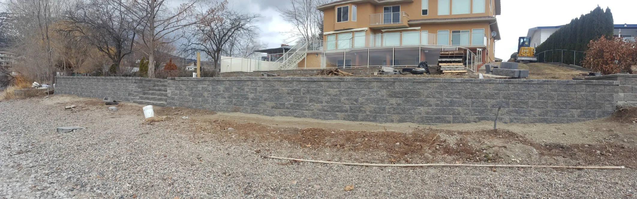 Retaining wall project in Osoyoos and Oliver BC