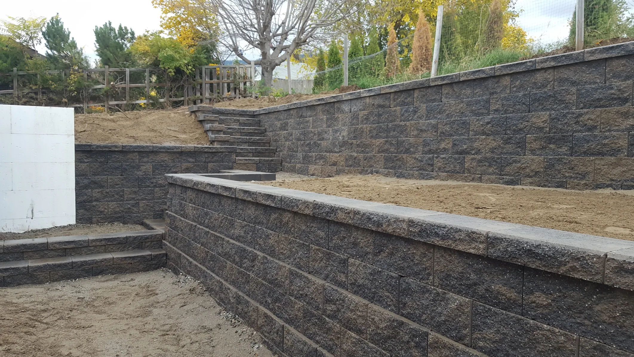 Retaining wall project in Osoyoos and Oliver BC