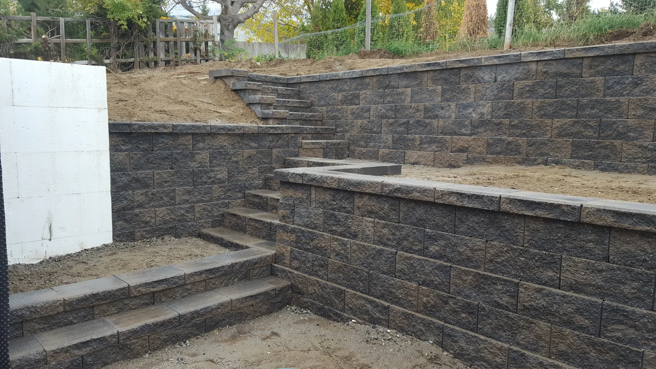 Retaining wall project in Osoyoos and Oliver BC