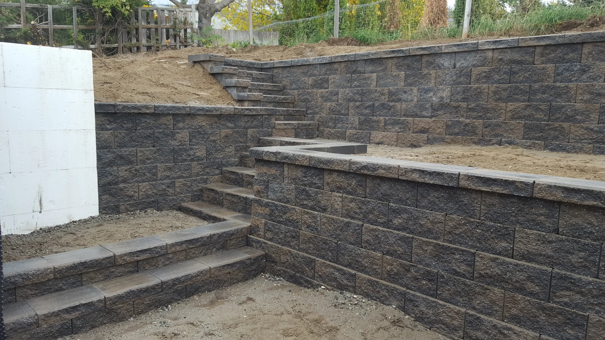 Retaining wall project in Osoyoos and Oliver BC