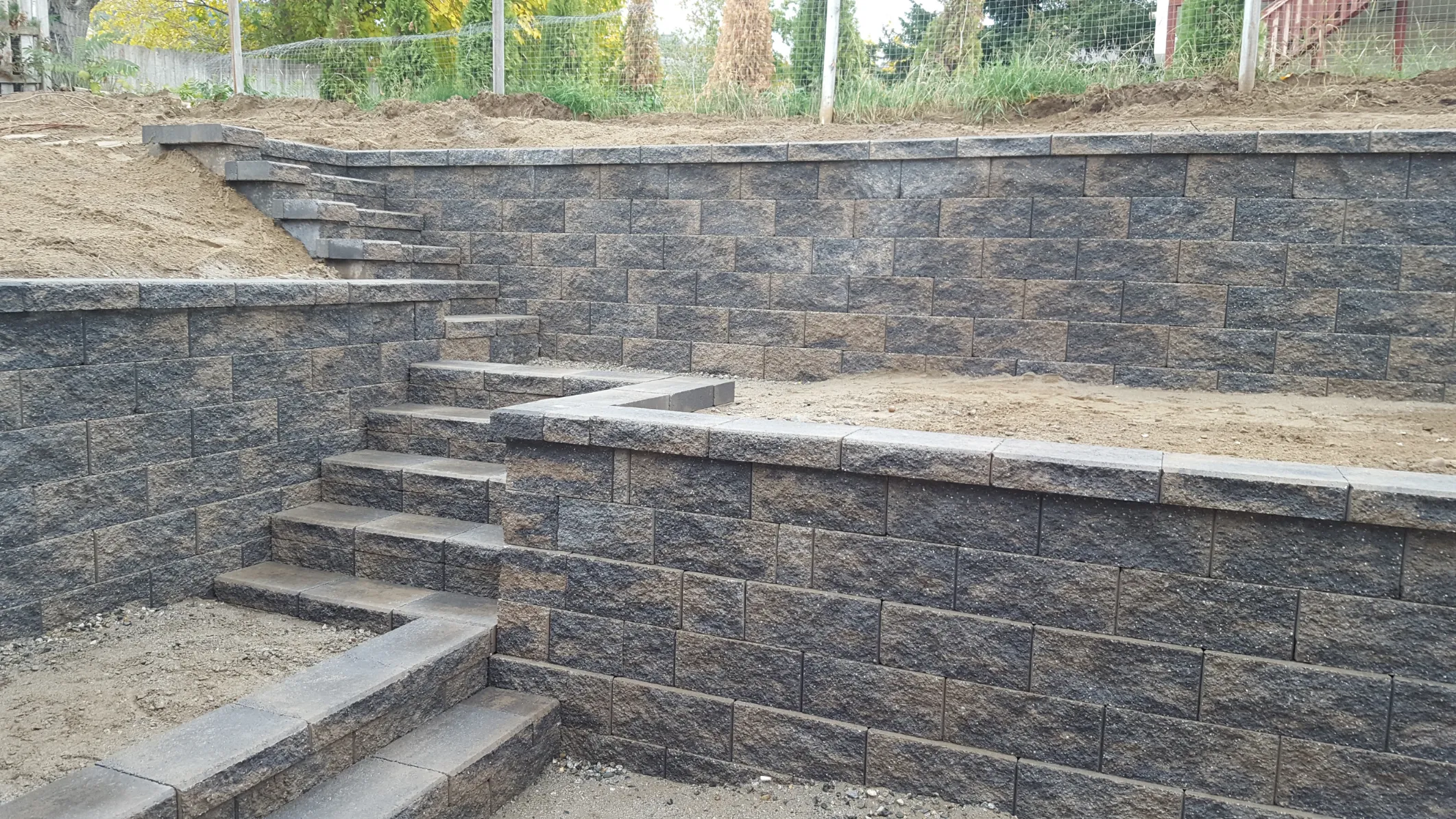 Retaining wall project in Osoyoos and Oliver BC
