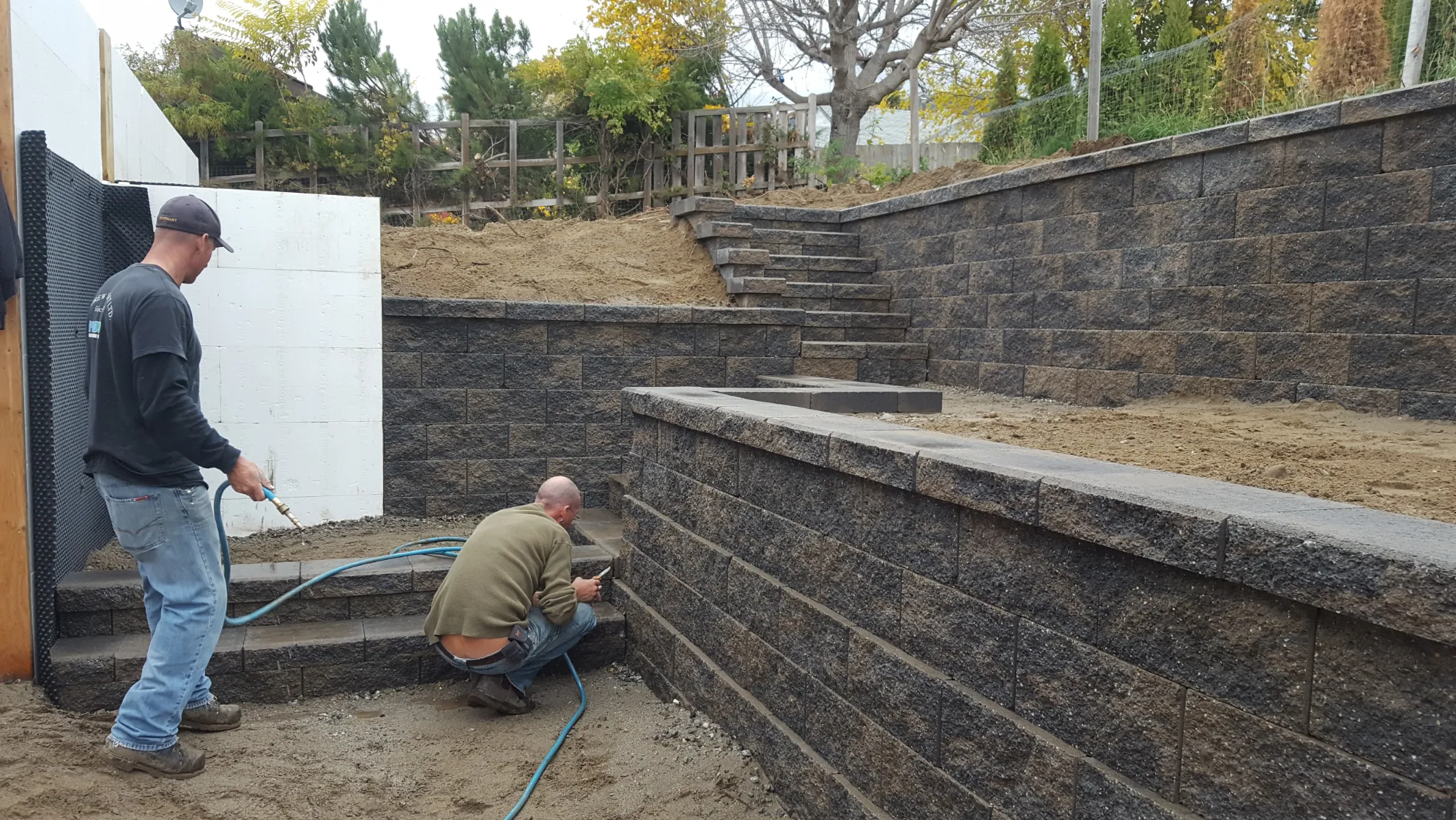 Retaining wall project in Osoyoos and Oliver BC