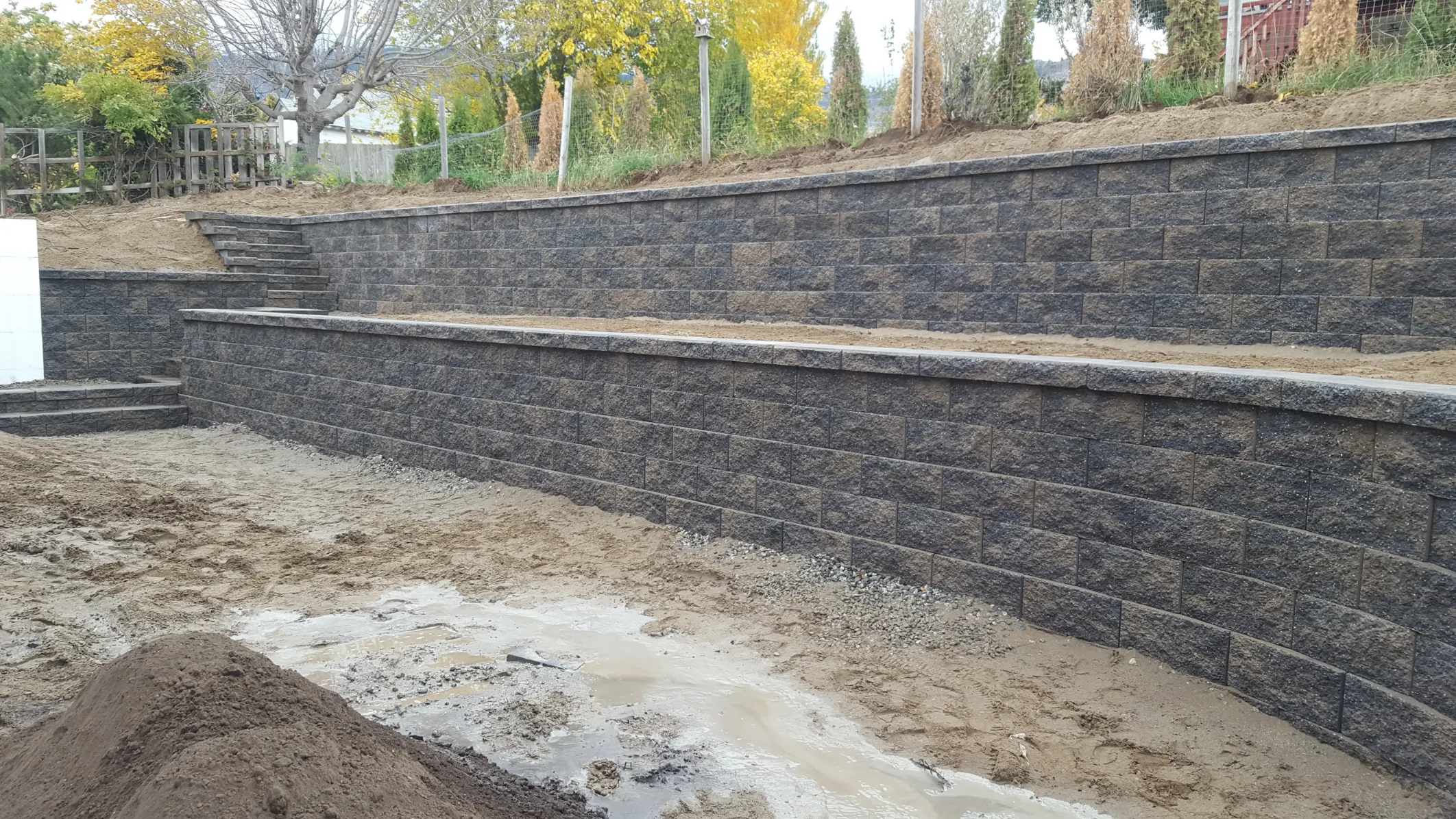 Retaining wall project in Osoyoos and Oliver BC