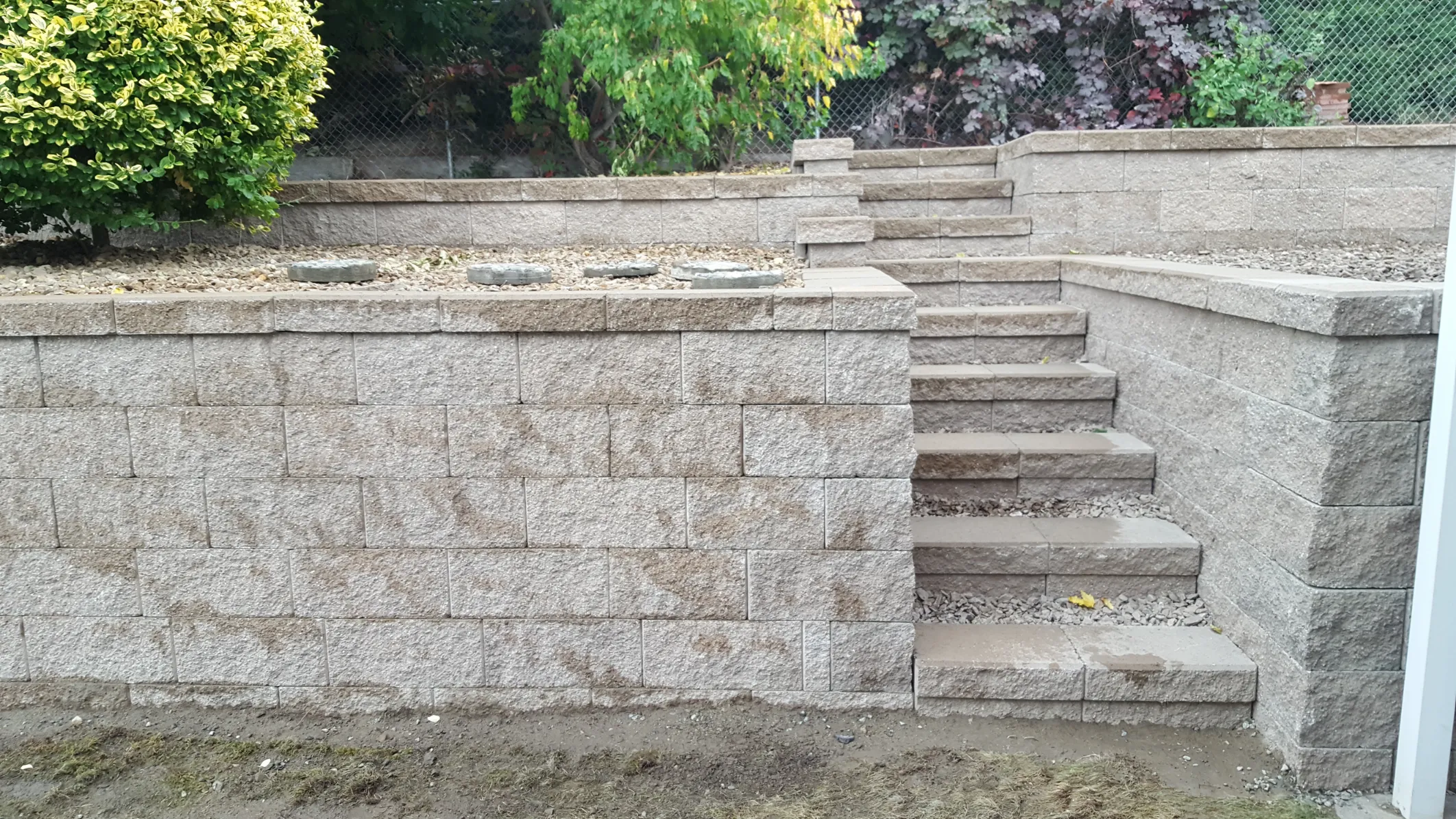 Retaining wall project in Osoyoos and Oliver BC