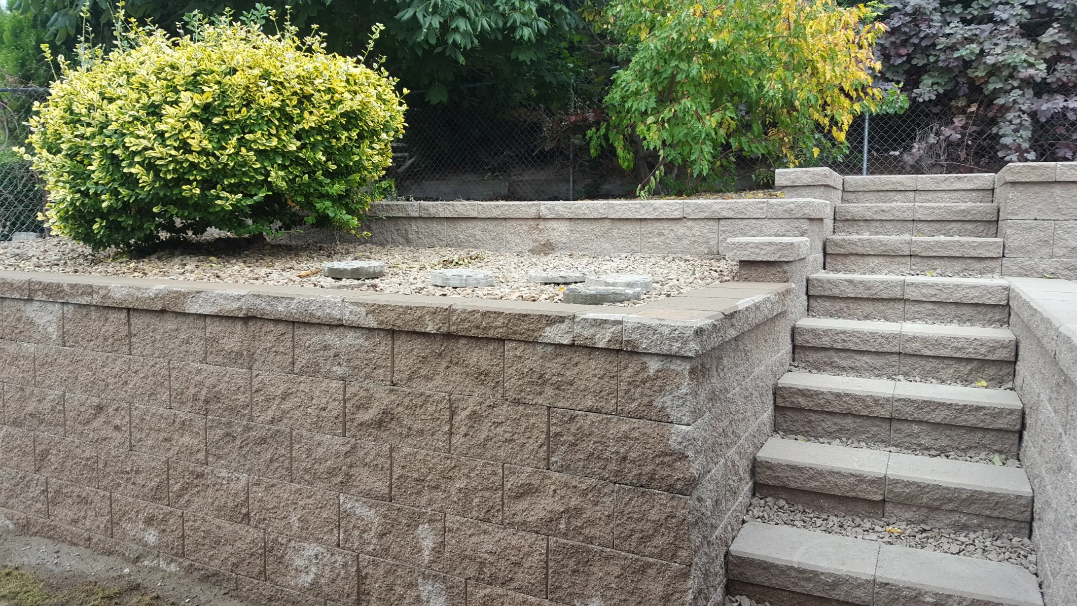 Retaining wall project in Osoyoos and Oliver BC