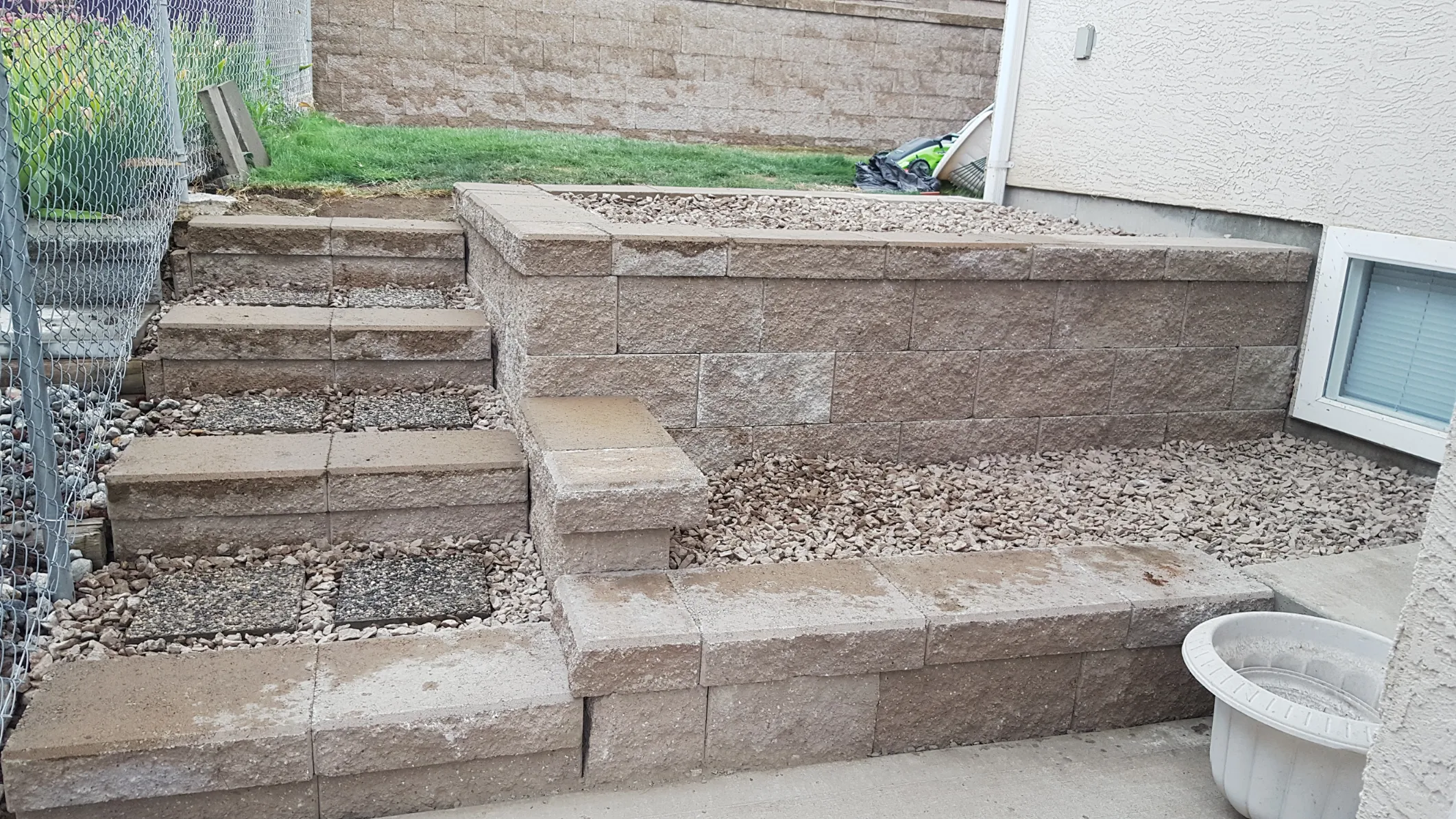 Retaining wall project in Osoyoos and Oliver BC