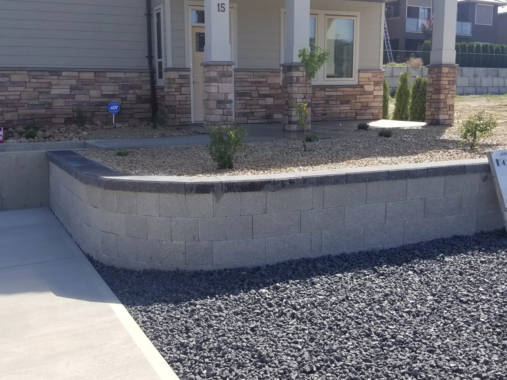 Retaining wall project in Osoyoos and Oliver BC