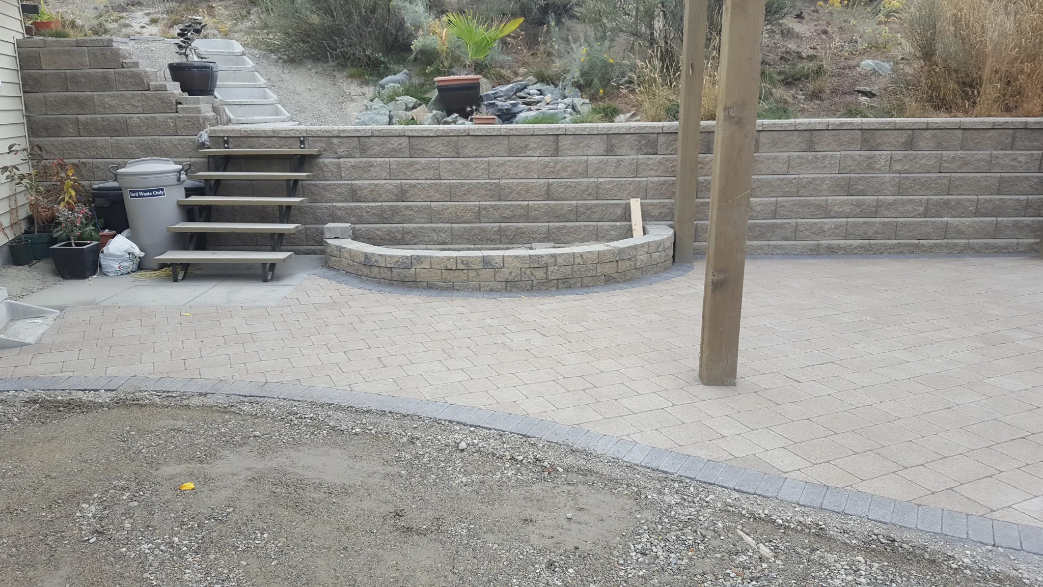 Retaining wall project in Osoyoos and Oliver BC