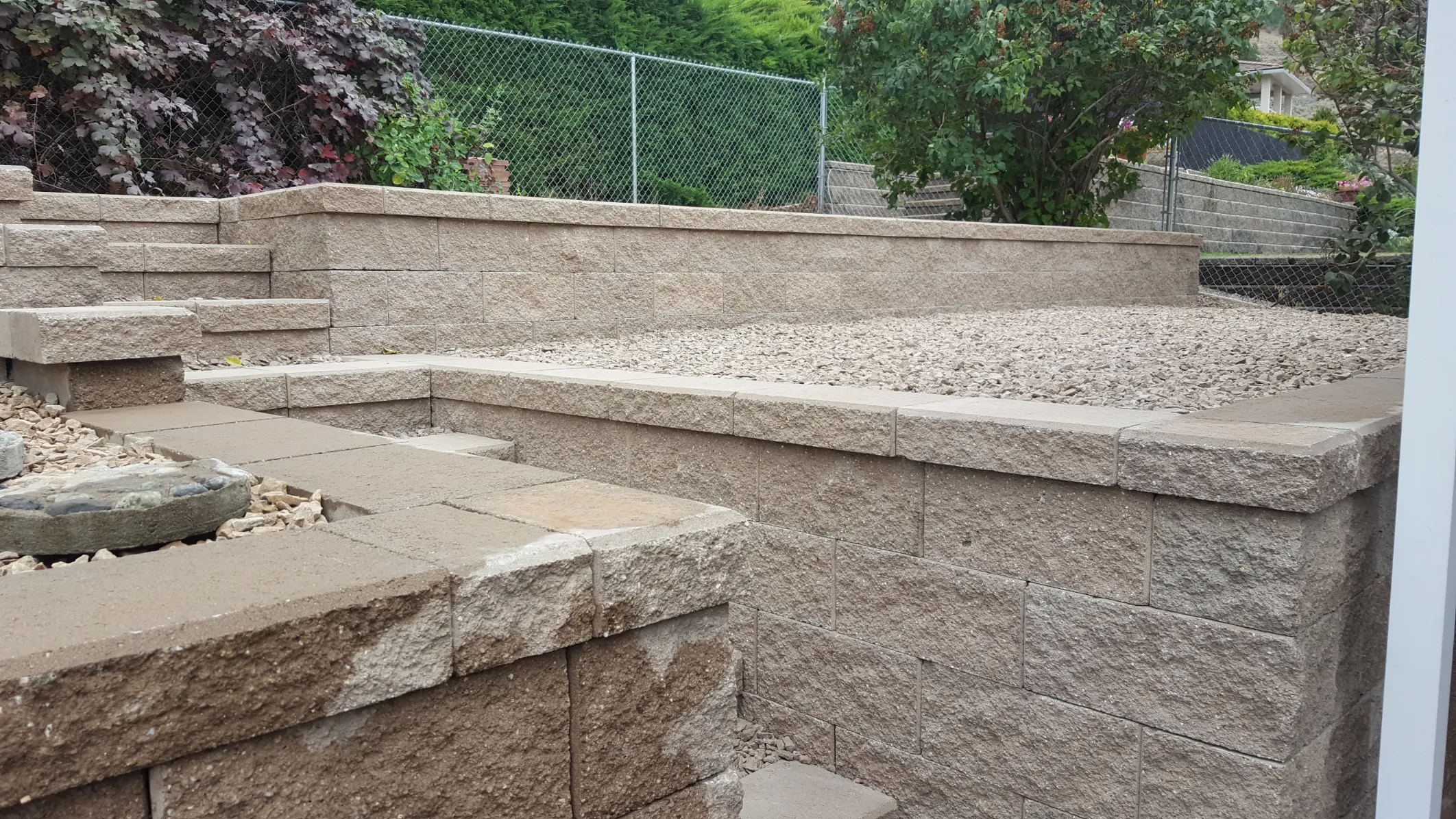 Retaining wall project in Osoyoos and Oliver BC