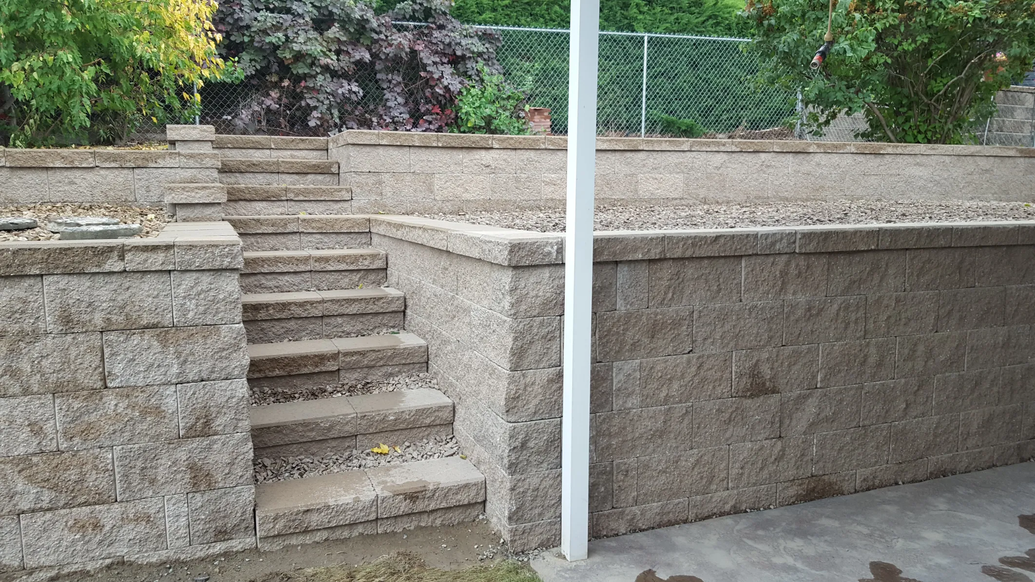 Retaining wall project in Osoyoos and Oliver BC