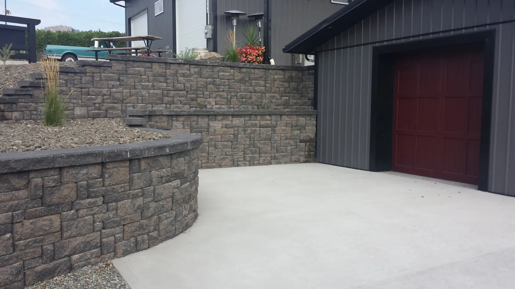 Retaining wall project in Osoyoos and Oliver BC
