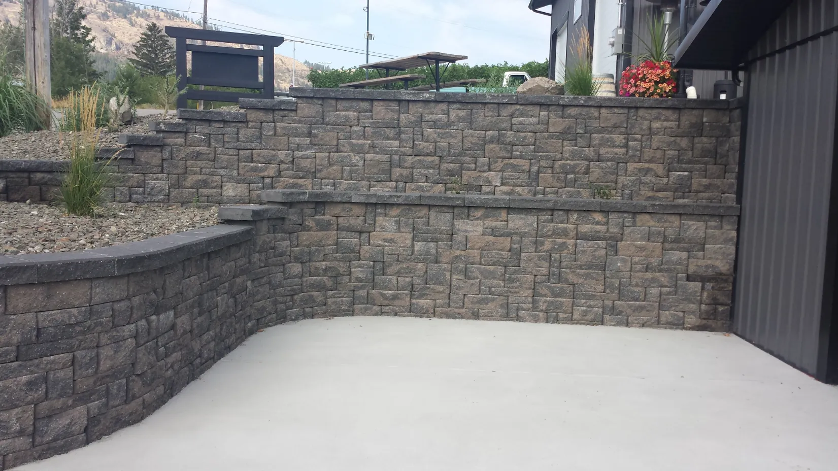Retaining wall project in Osoyoos and Oliver BC