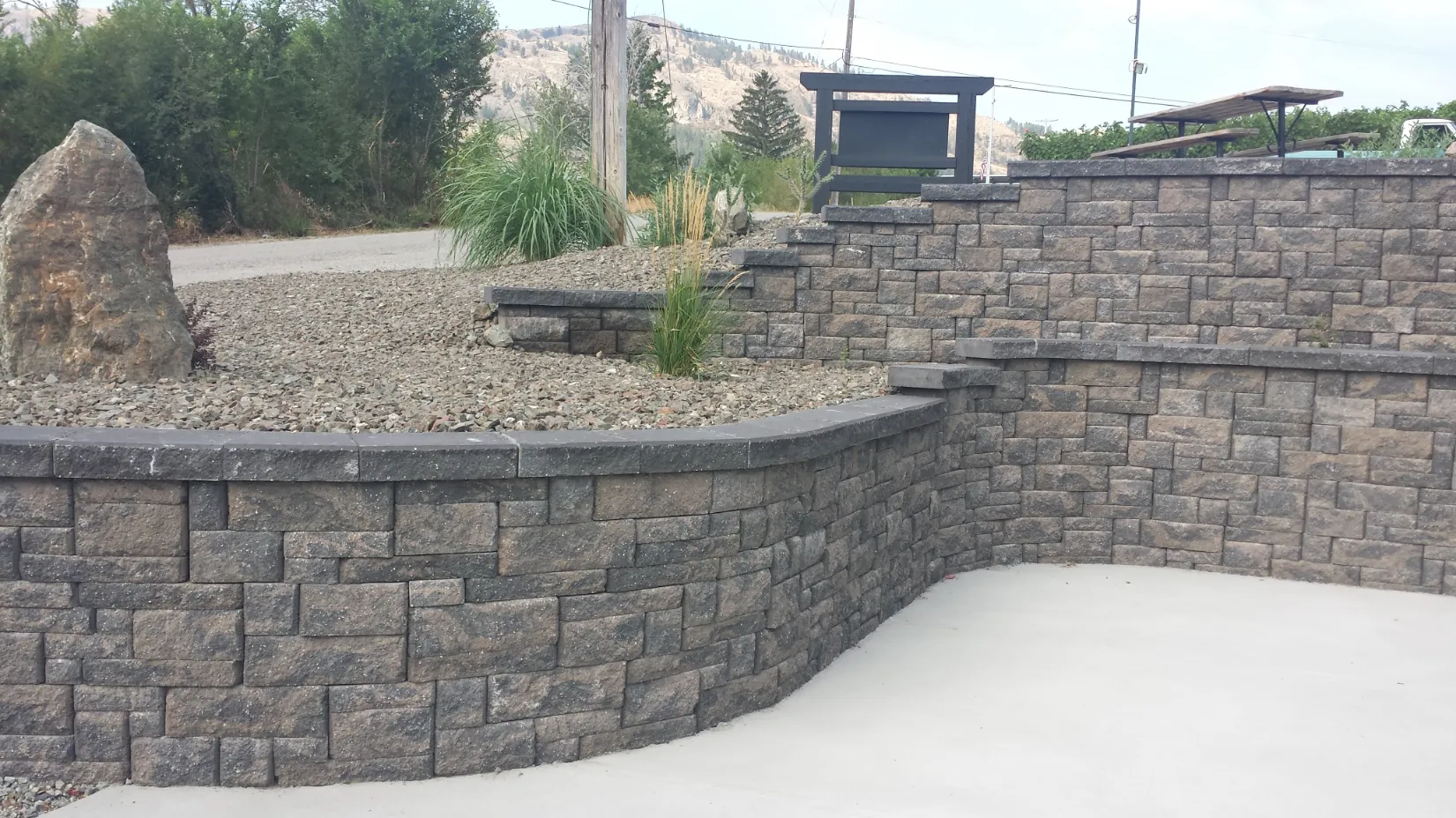 Retaining wall project in Osoyoos and Oliver BC