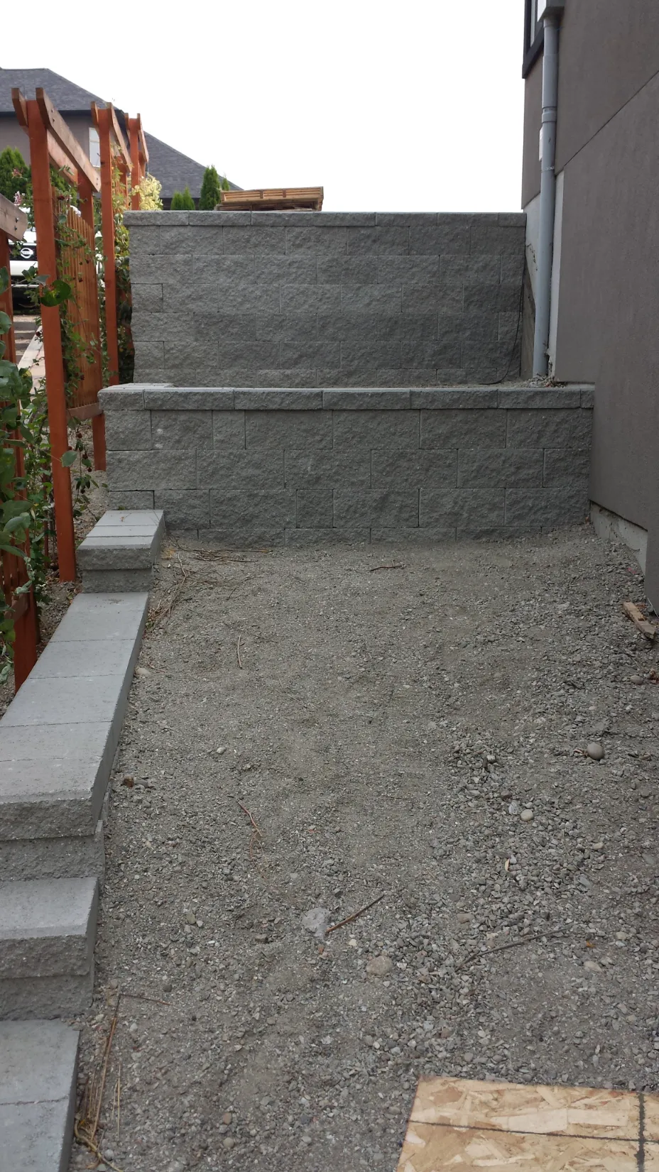 Retaining wall project in Osoyoos and Oliver BC