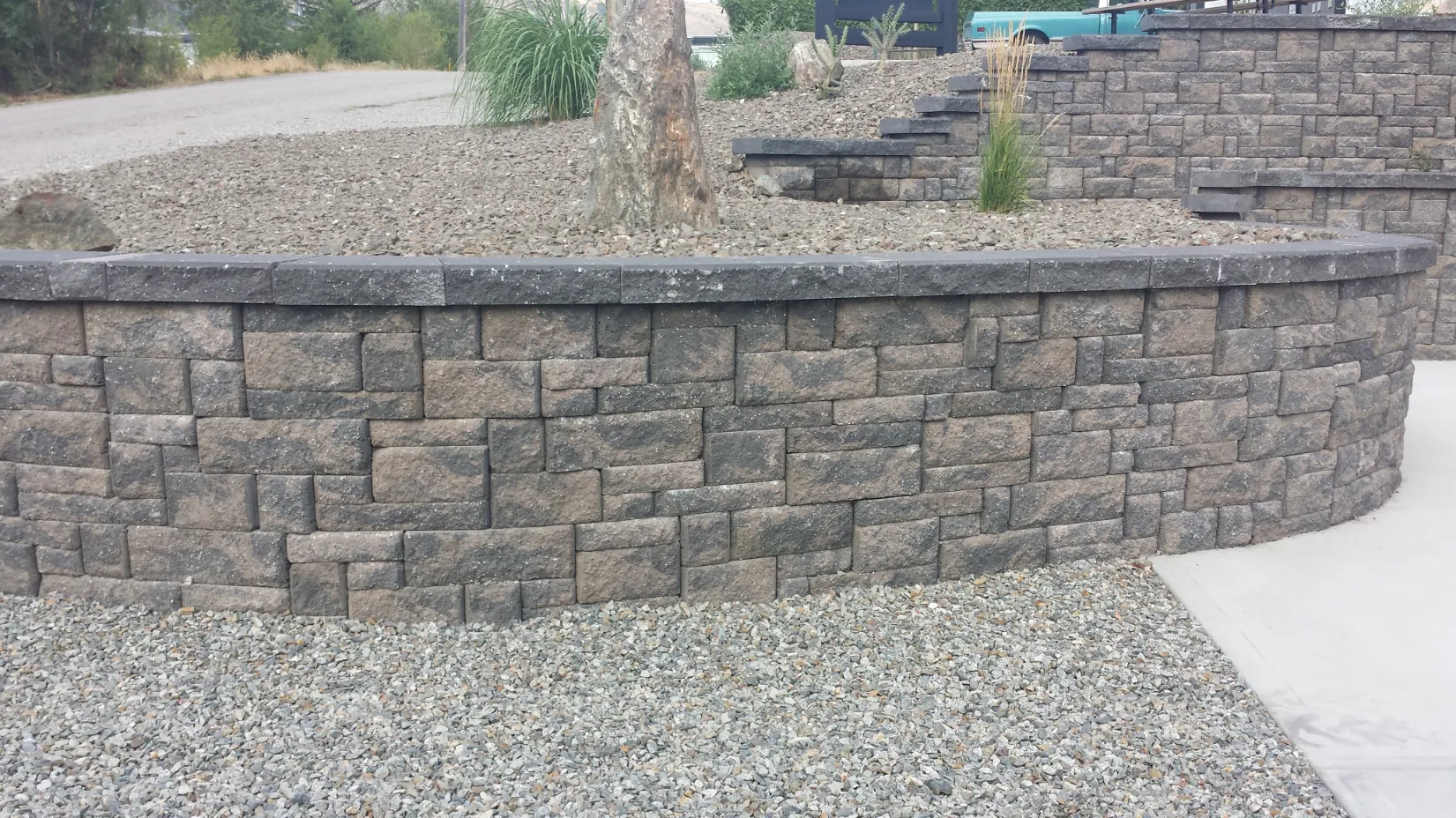 Retaining wall project in Osoyoos and Oliver BC