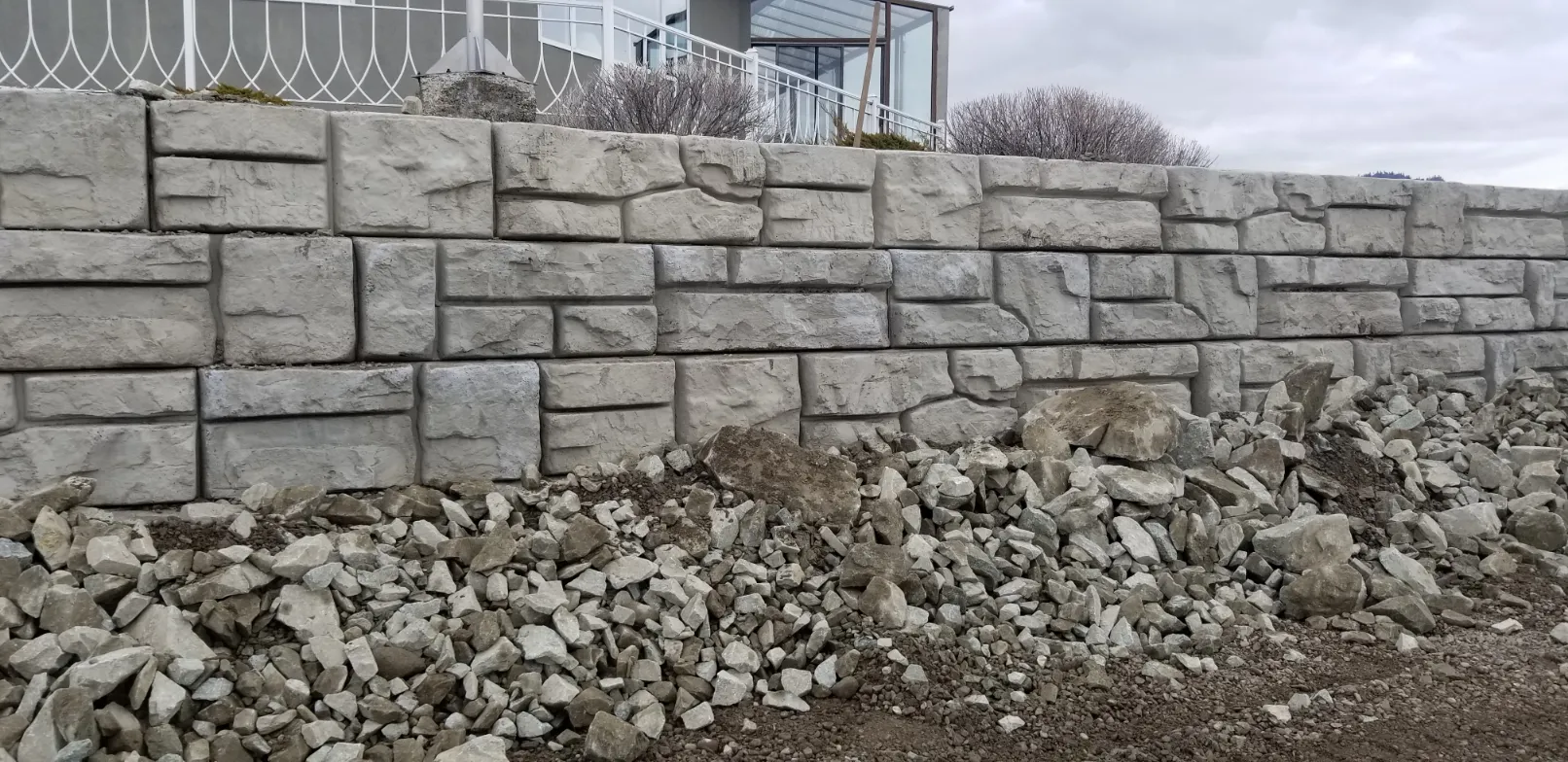 Retaining wall project in Osoyoos and Oliver BC