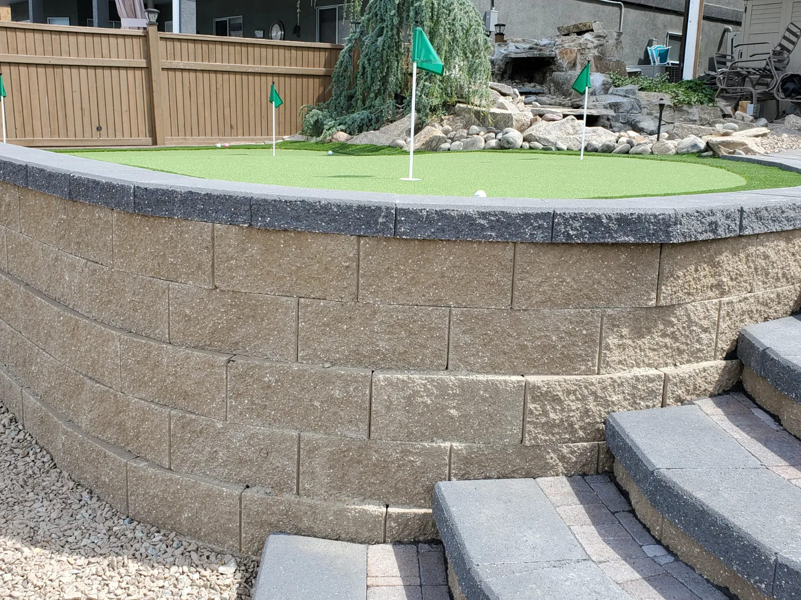Retaining wall project in Osoyoos and Oliver BC