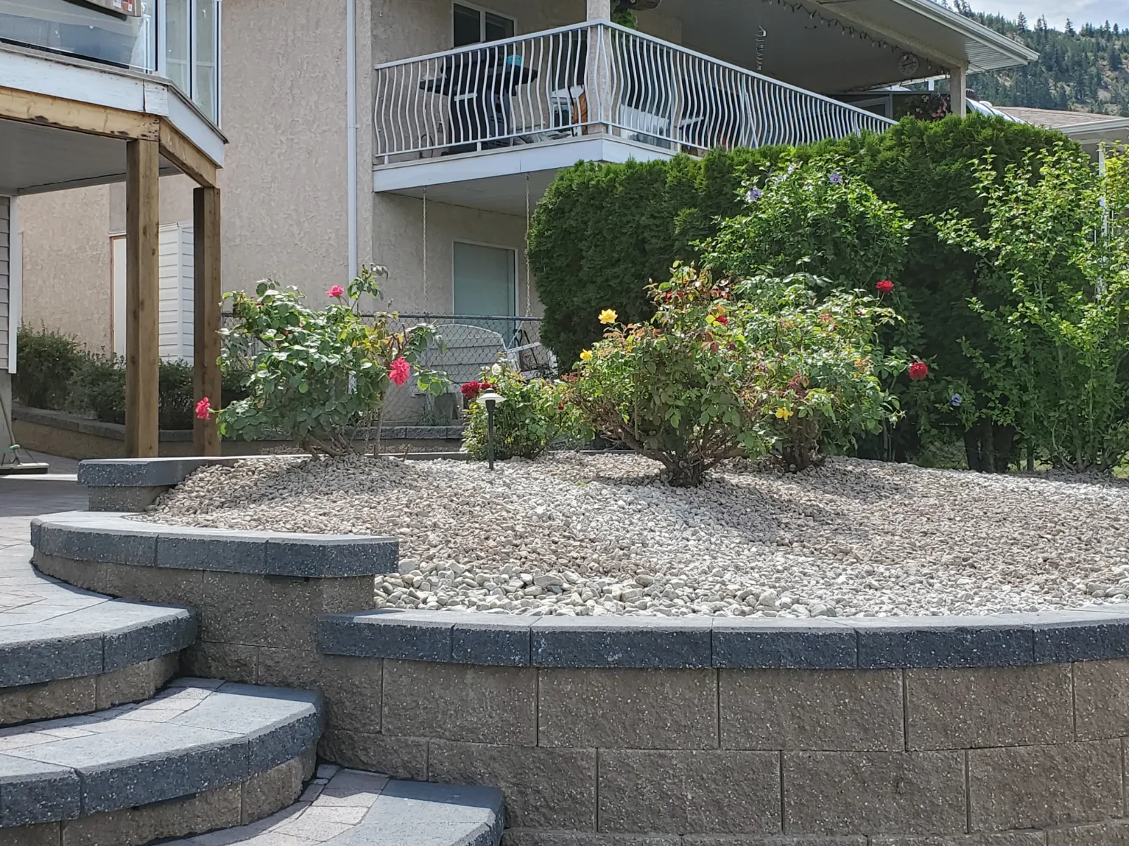 Retaining wall project in Osoyoos and Oliver BC