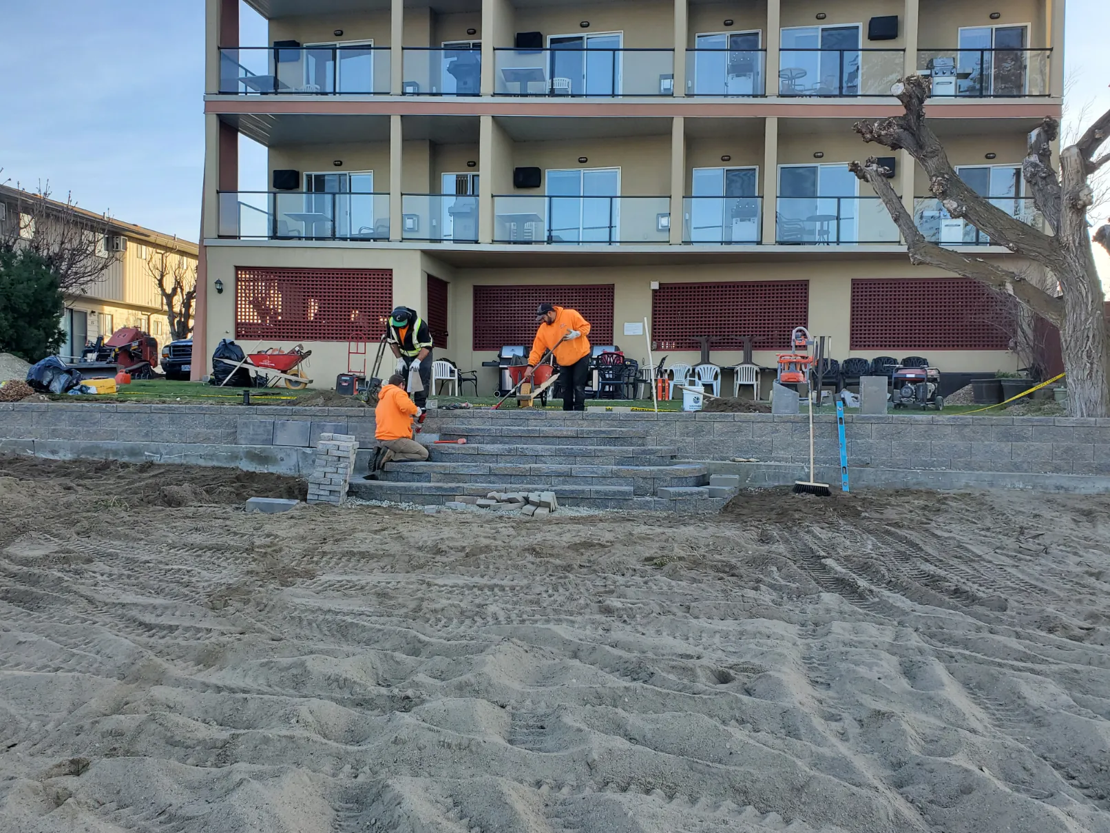 Retaining wall project in Osoyoos and Oliver BC