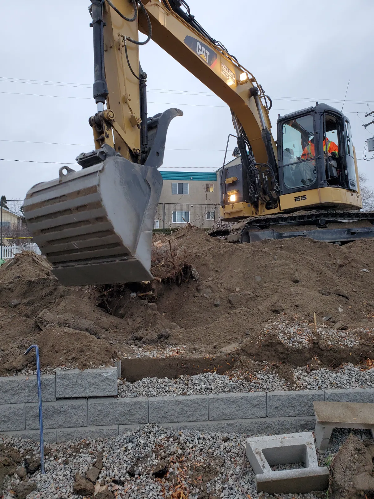 Retaining wall project in Osoyoos and Oliver BC
