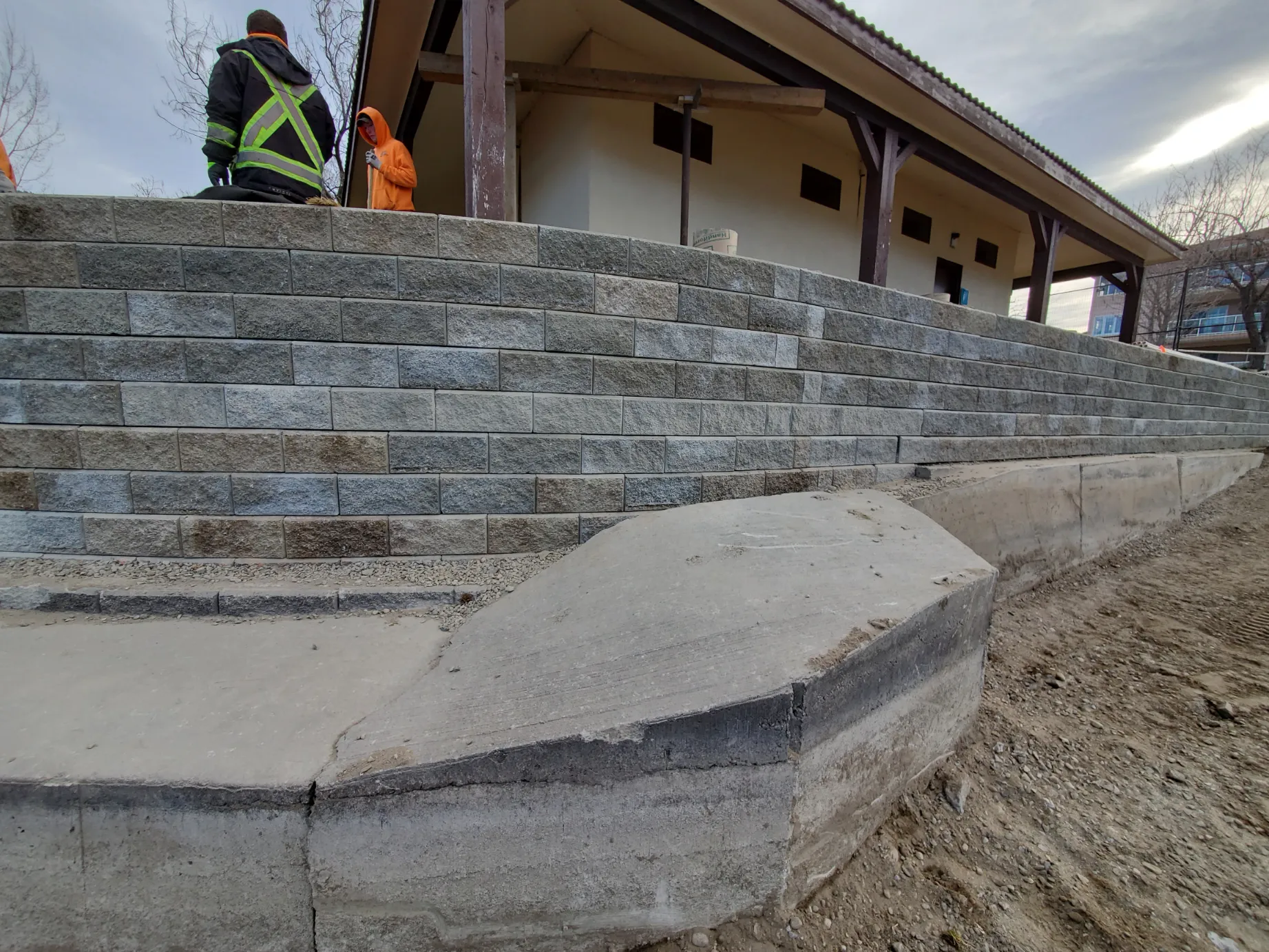 Retaining wall project in Osoyoos and Oliver BC
