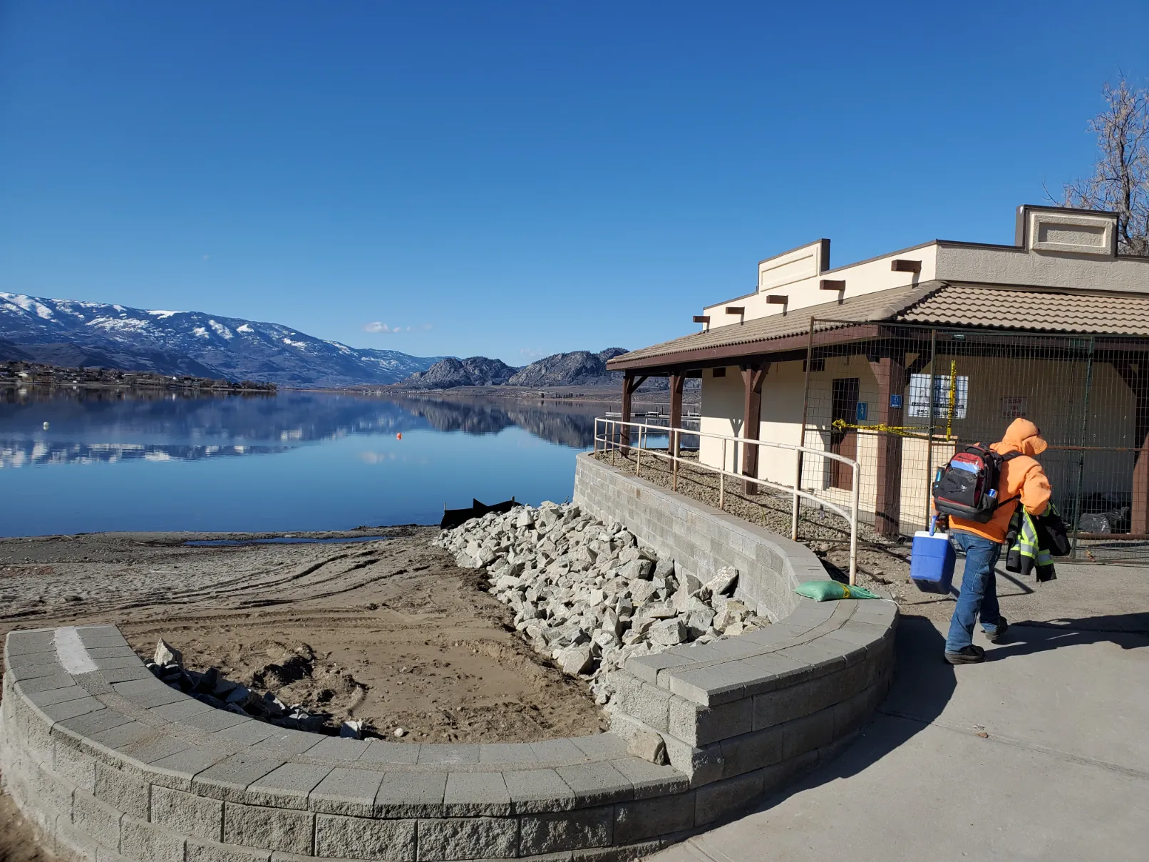 Retaining wall project in Osoyoos and Oliver BC