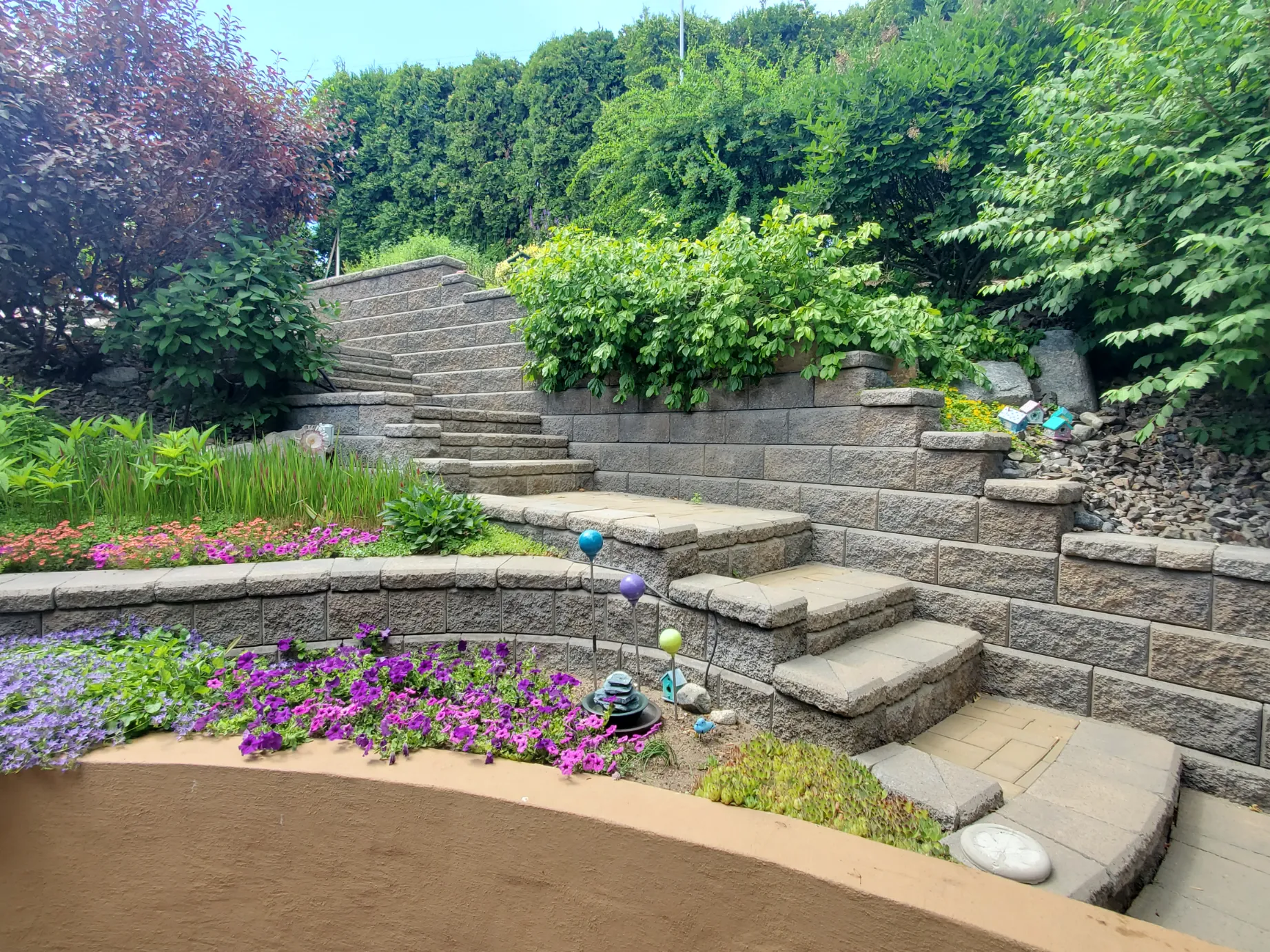 Retaining wall project in Osoyoos and Oliver BC