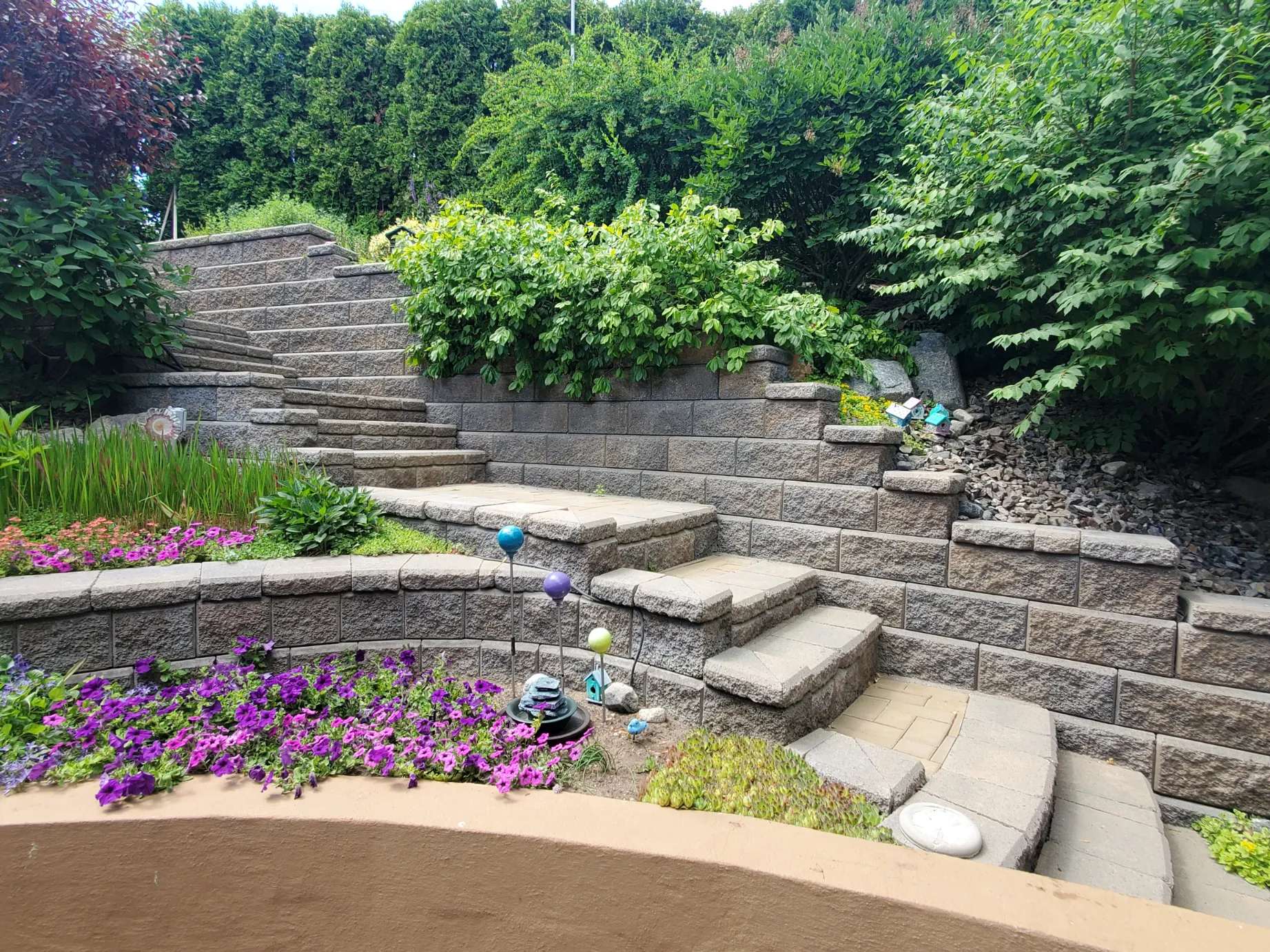 Retaining wall project in Osoyoos and Oliver BC