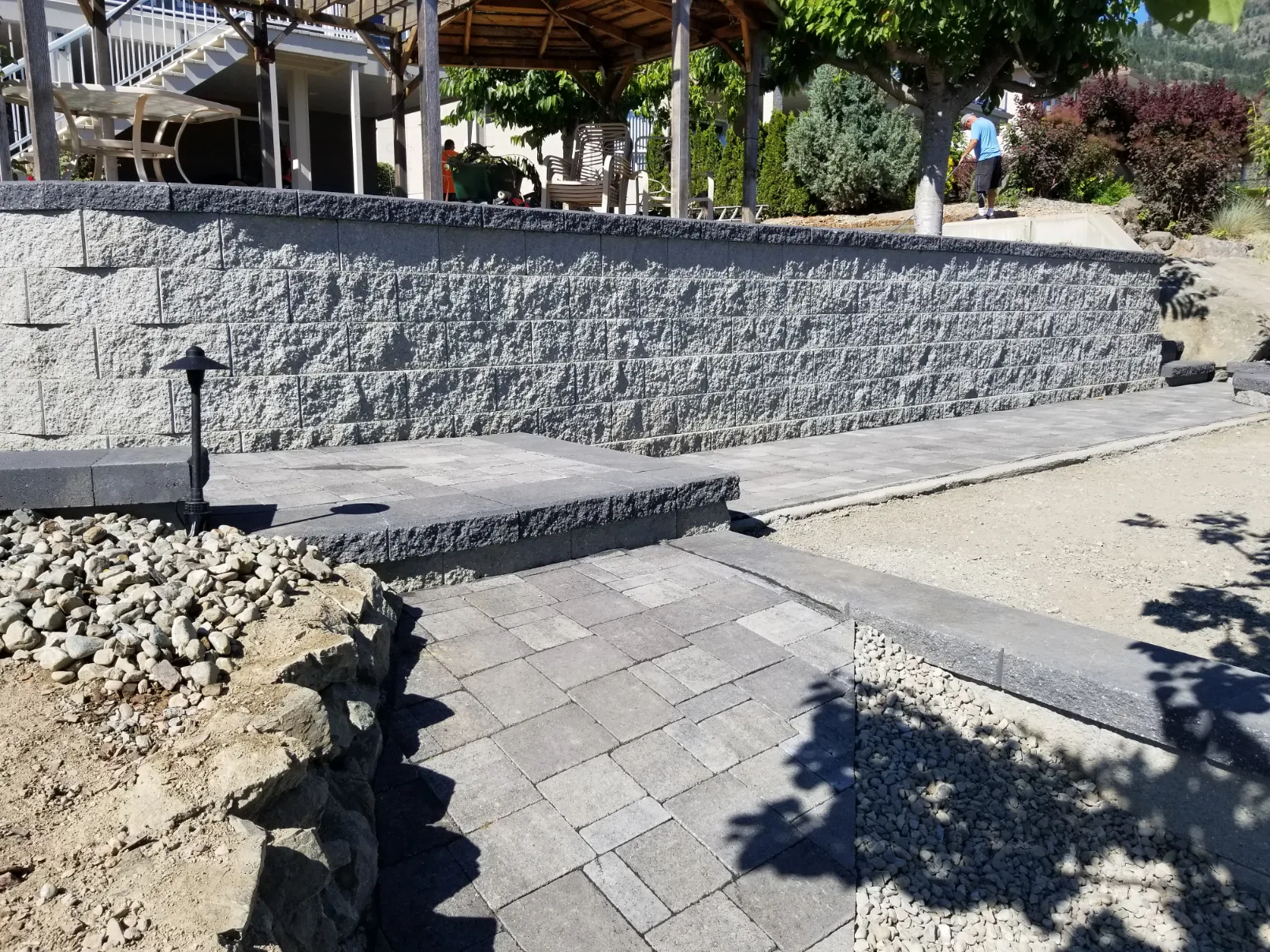 Retaining wall project in Osoyoos and Oliver BC