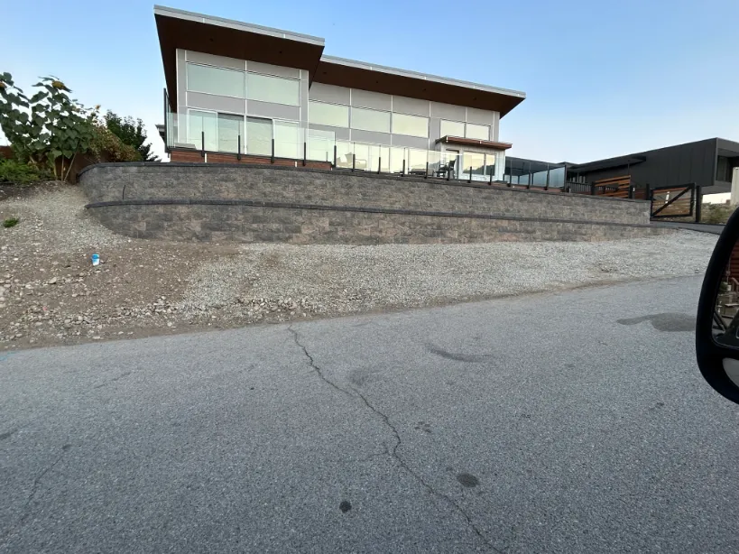 Retaining wall project in Osoyoos and Oliver BC