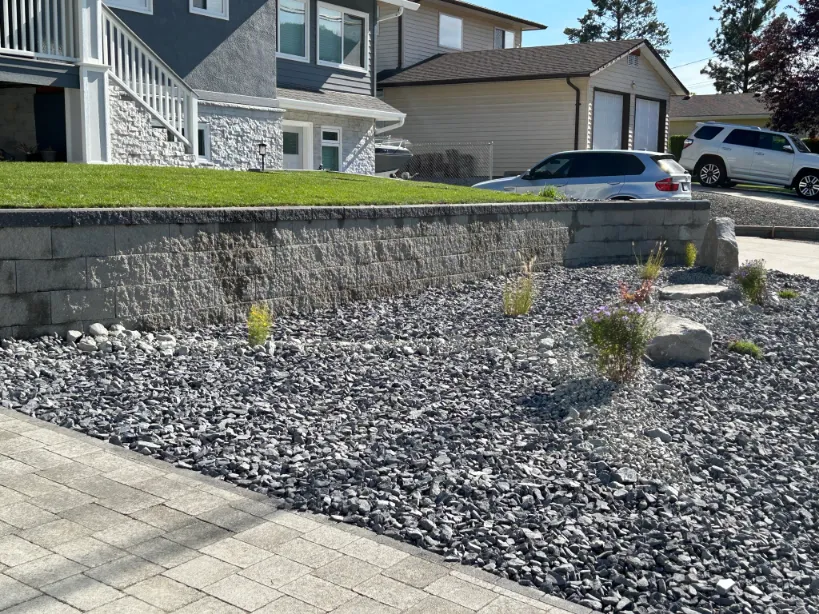 Retaining wall project in Osoyoos and Oliver BC